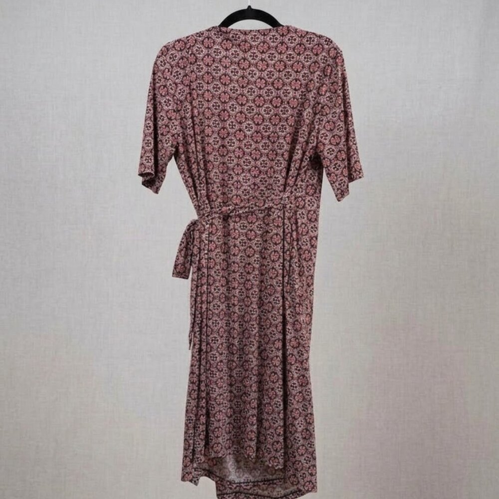 Motherhood Maternity Geometric Print Wrap Dress L - Picture 3 of 7